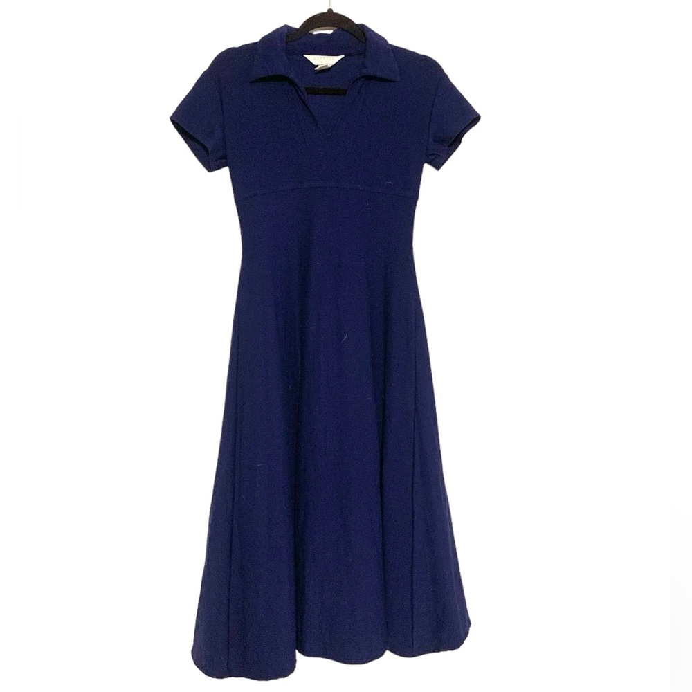 Express Blue Collared Maxi Dress Made In USA